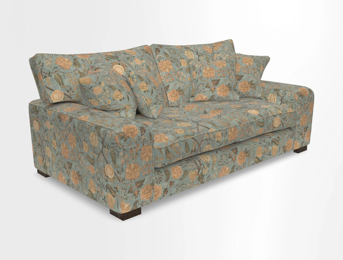 Richmond 3 Seater Sofa in Large Sussex Gingham Large Forest