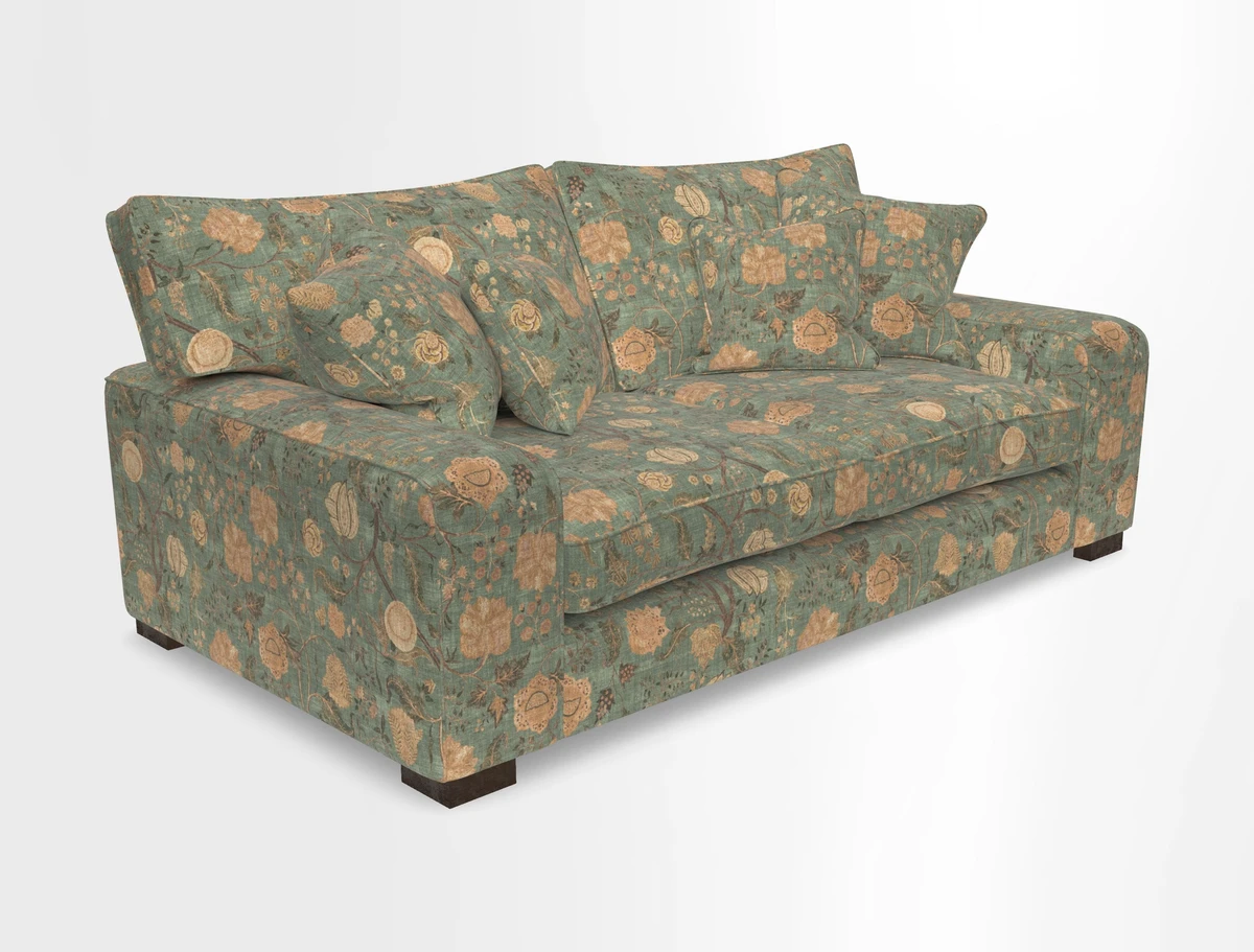 Richmond 3 Seater Sofa in Large Sussex Gingham Large Forest