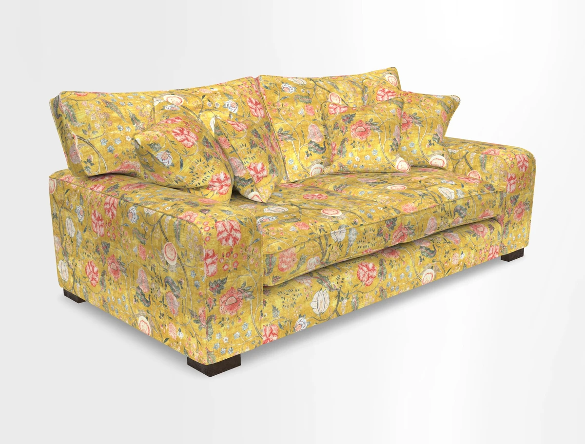 Richmond 3 Seater Sofa in Large Sussex Gingham Large Forest