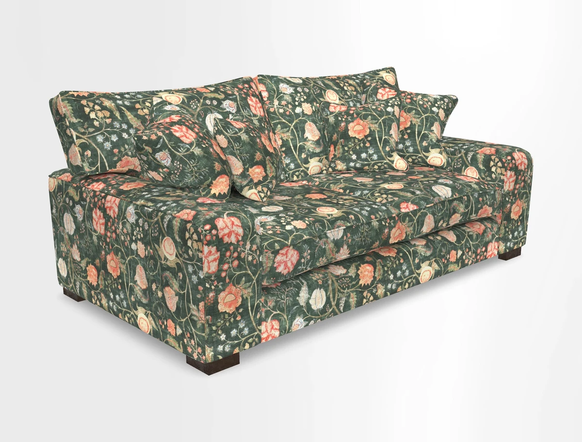 Richmond 3 Seater Sofa in Large Sussex Gingham Large Forest