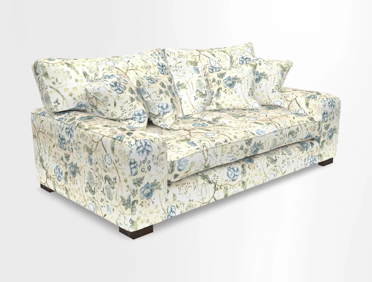 Richmond 3 Seater Sofa in Large Sussex Gingham Large Forest