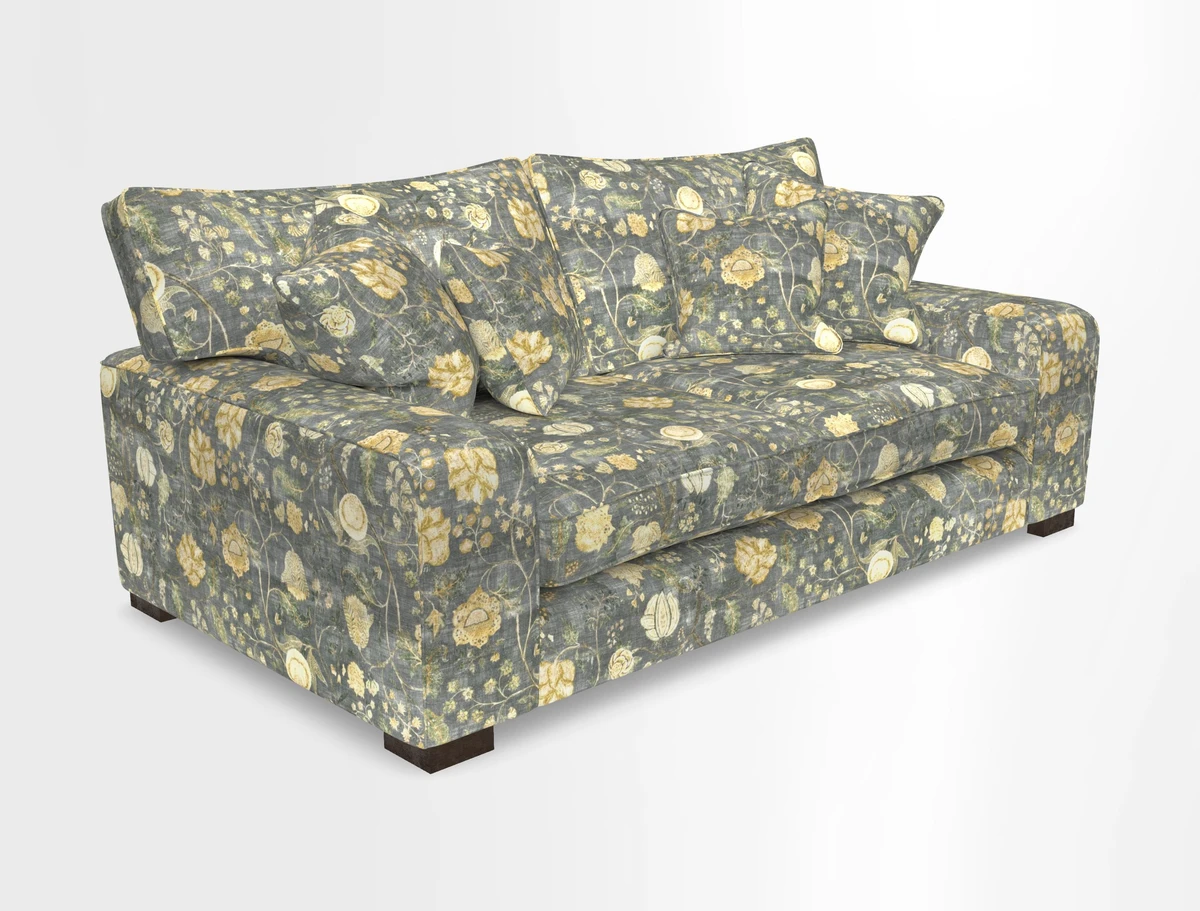 Richmond 3 Seater Sofa in Large Sussex Gingham Large Forest