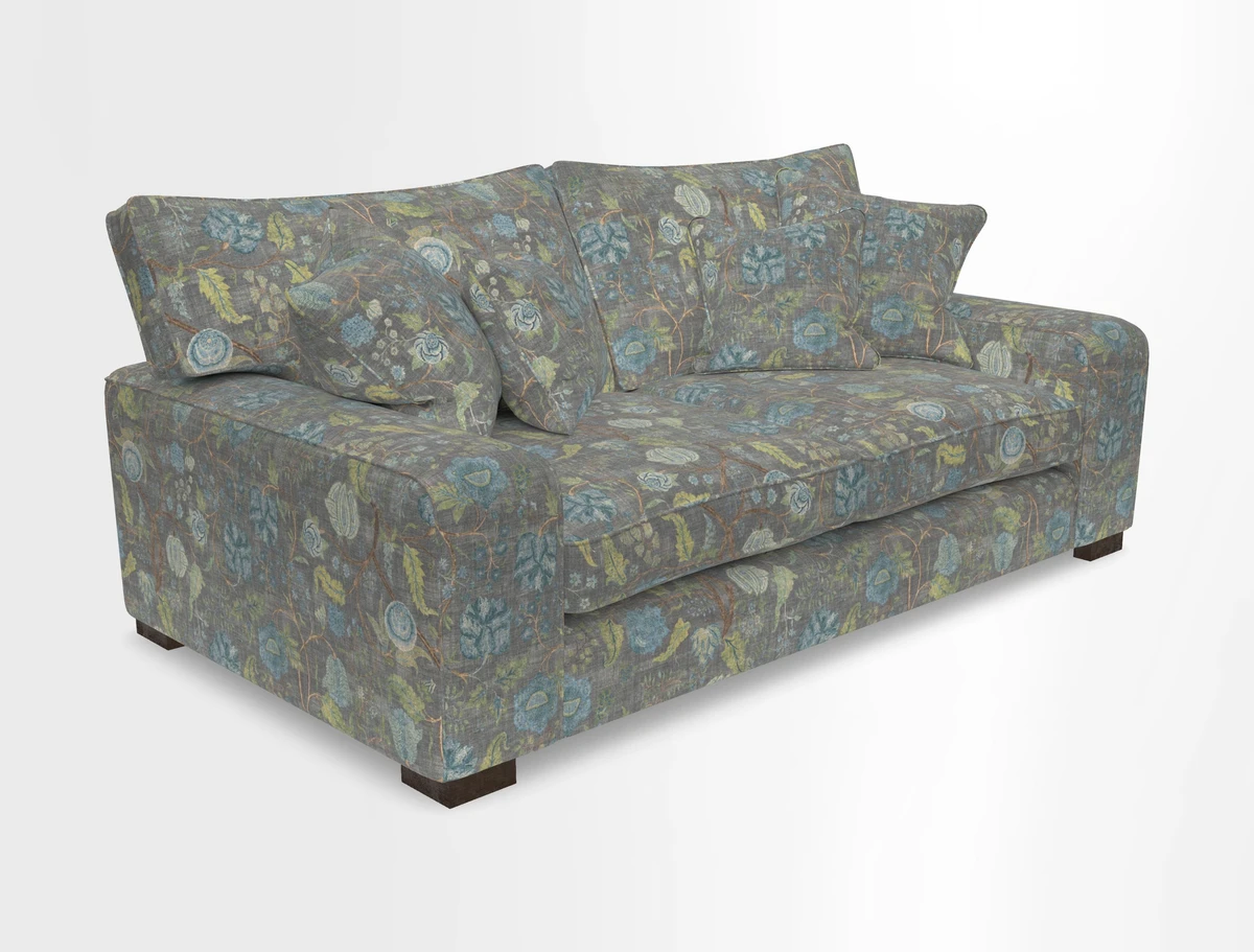 Richmond 3 Seater Sofa in Large Sussex Gingham Large Forest