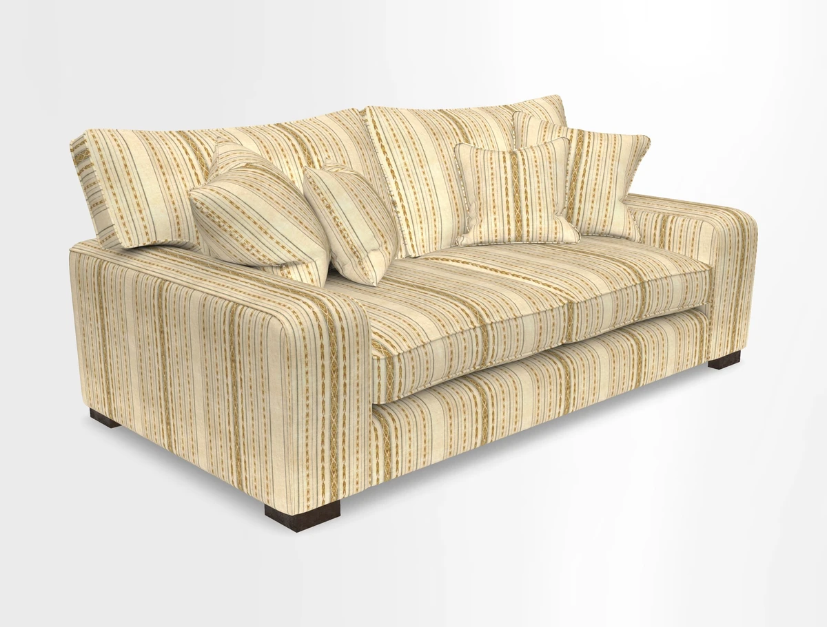 Richmond 3 Seater Sofa in Large Sussex Gingham Large Forest