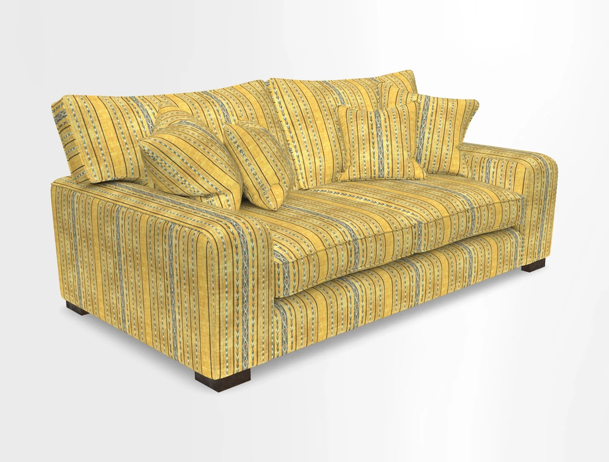Richmond 3 Seater Sofa in Large Sussex Gingham Large Forest