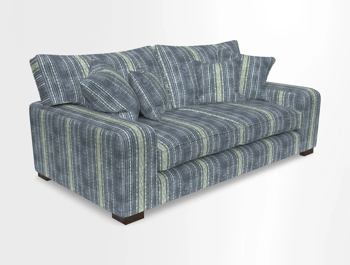 Richmond 3 Seater Sofa in Large Sussex Gingham Large Forest