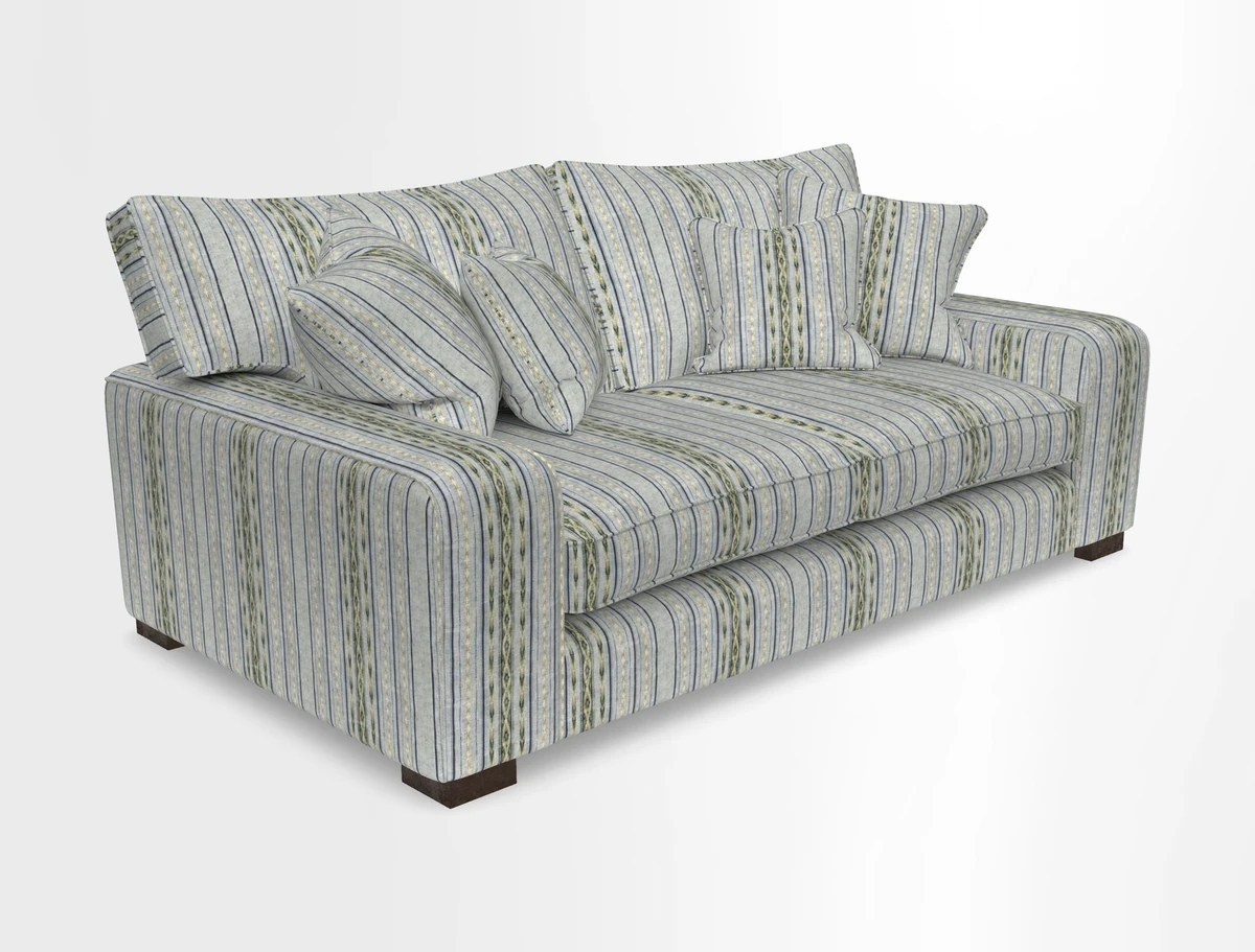 Richmond 3 Seater Sofa in Large Sussex Gingham Large Forest