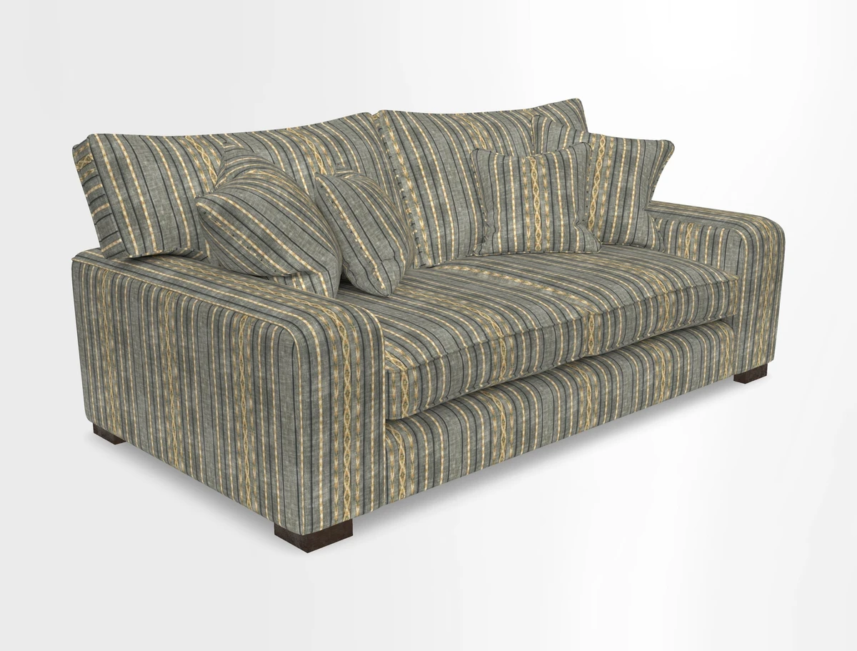 Richmond 3 Seater Sofa in Large Sussex Gingham Large Forest