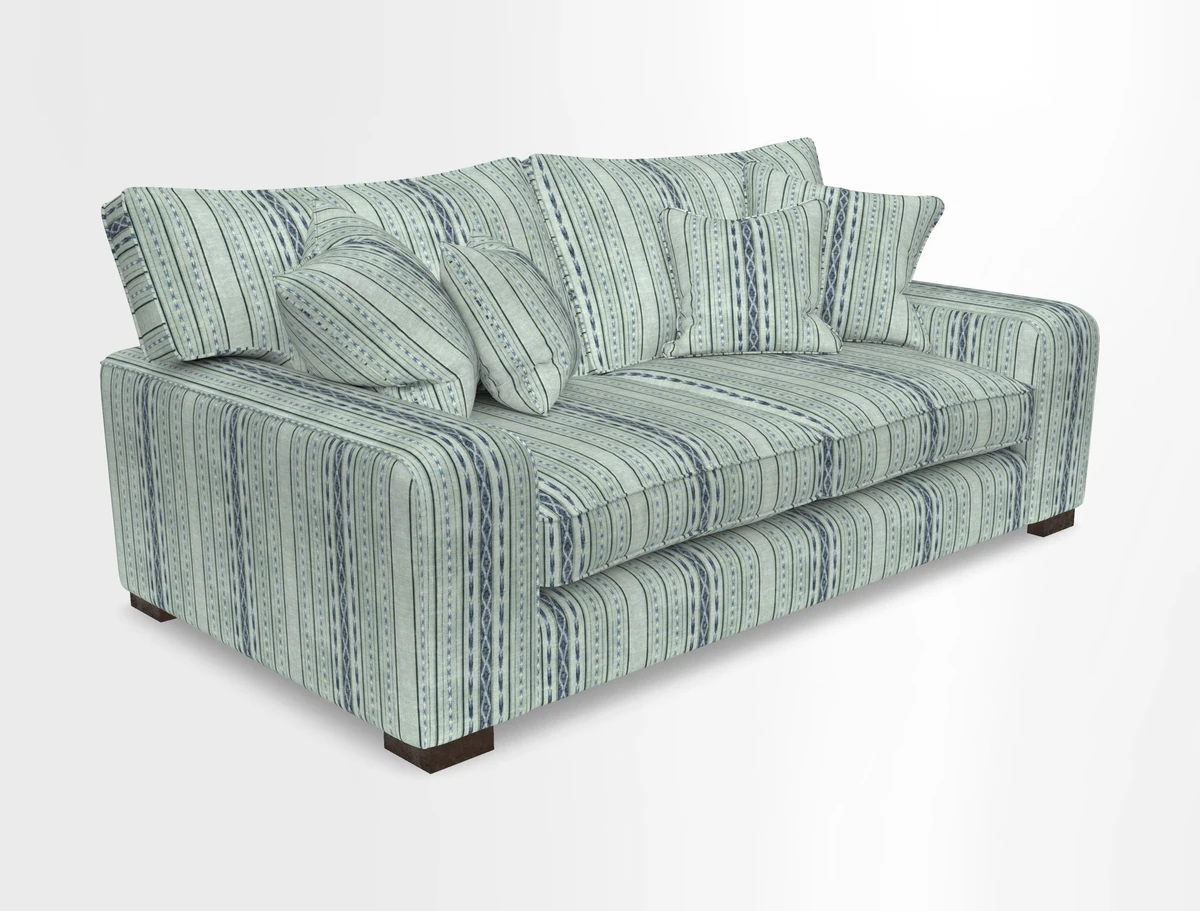 Richmond 3 Seater Sofa in Large Sussex Gingham Large Forest