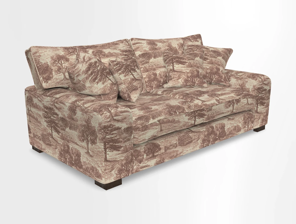 Richmond 3 Seater Sofa in Large Sussex Gingham Large Forest