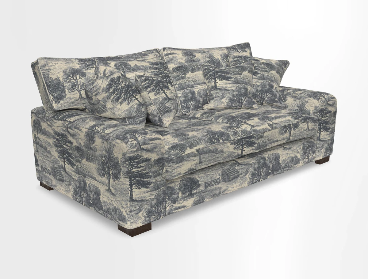 Richmond 3 Seater Sofa in Large Sussex Gingham Large Forest