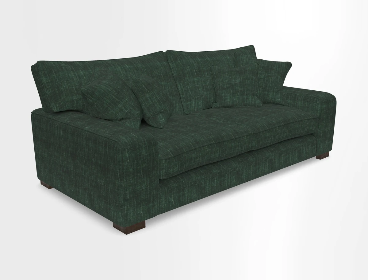Richmond 3 Seater Sofa in Large Sussex Gingham Large Forest