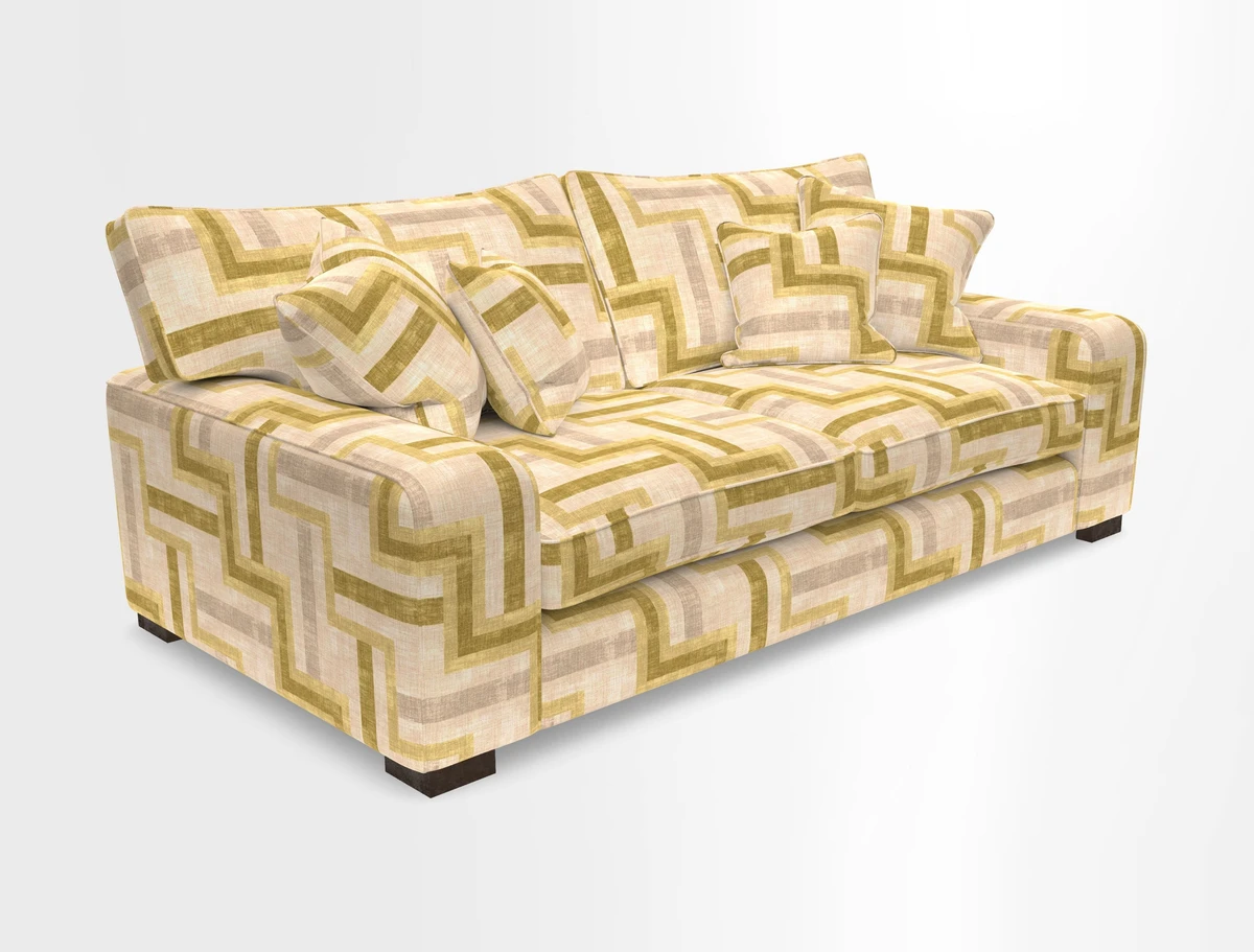 Richmond 3 Seater Sofa in Large Sussex Gingham Large Forest