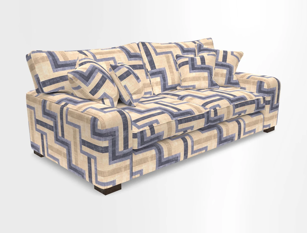 Richmond 3 Seater Sofa in Large Sussex Gingham Large Forest