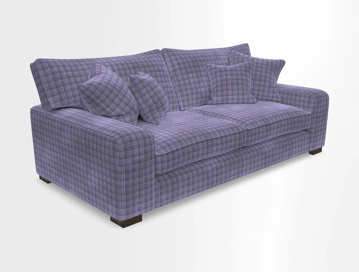 Richmond 3 Seater Sofa in Large Sussex Gingham Large Forest