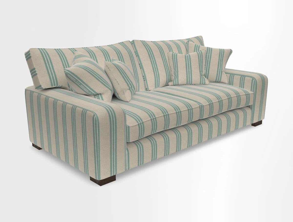 Richmond 3 Seater Sofa in Large Sussex Gingham Large Forest