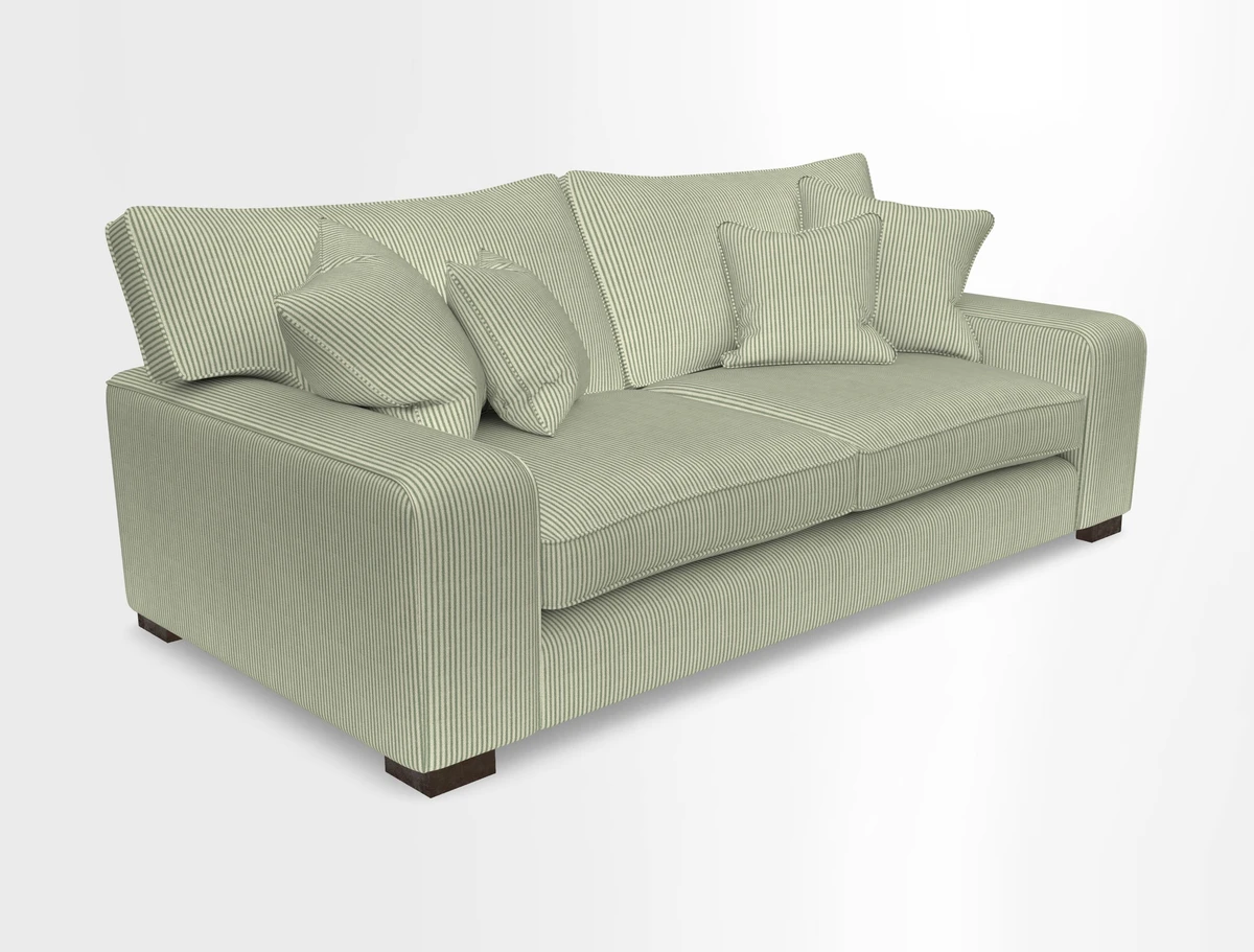 Richmond 3 Seater Sofa in Large Sussex Gingham Large Forest