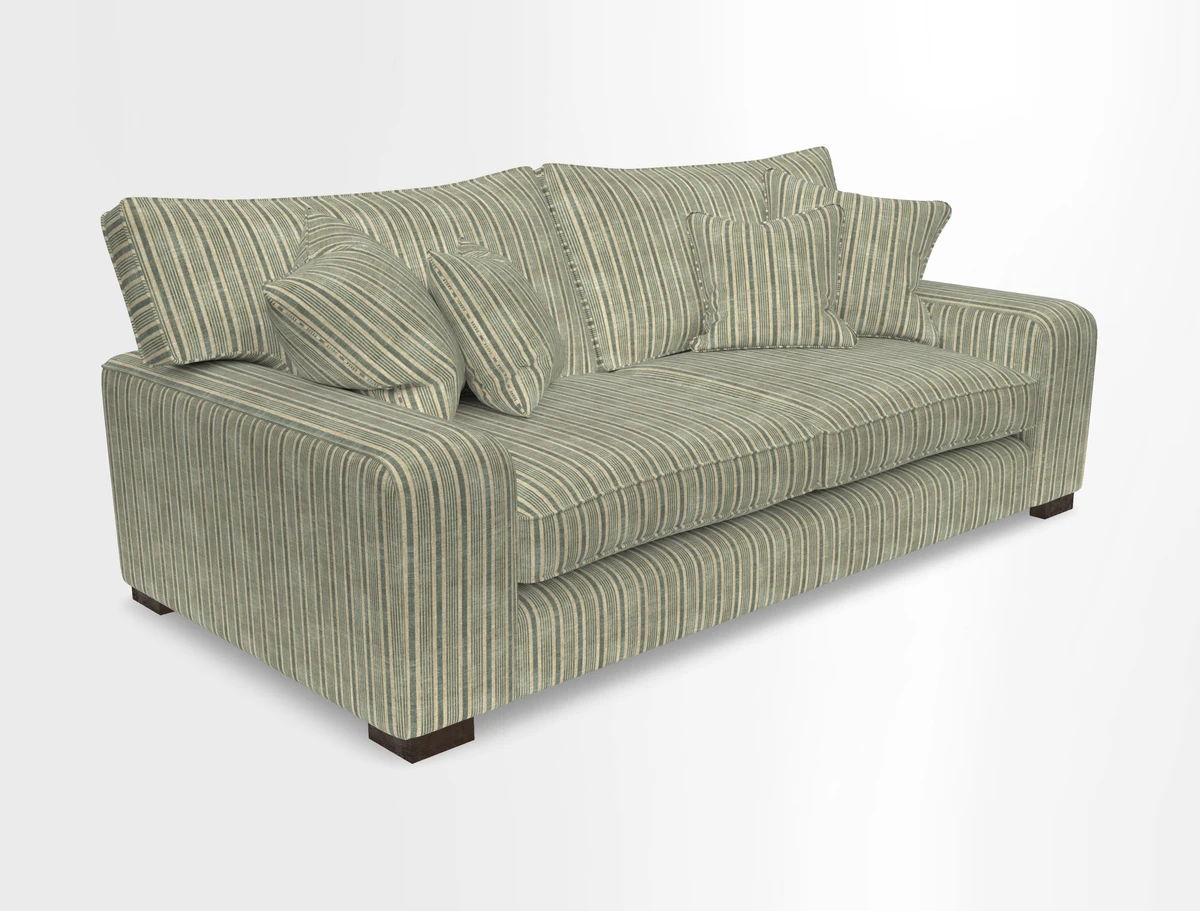 Richmond 3 Seater Sofa in Large Sussex Gingham Large Forest