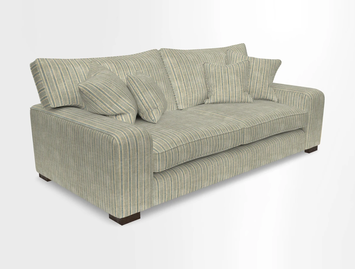 Richmond 3 Seater Sofa in Large Sussex Gingham Large Forest
