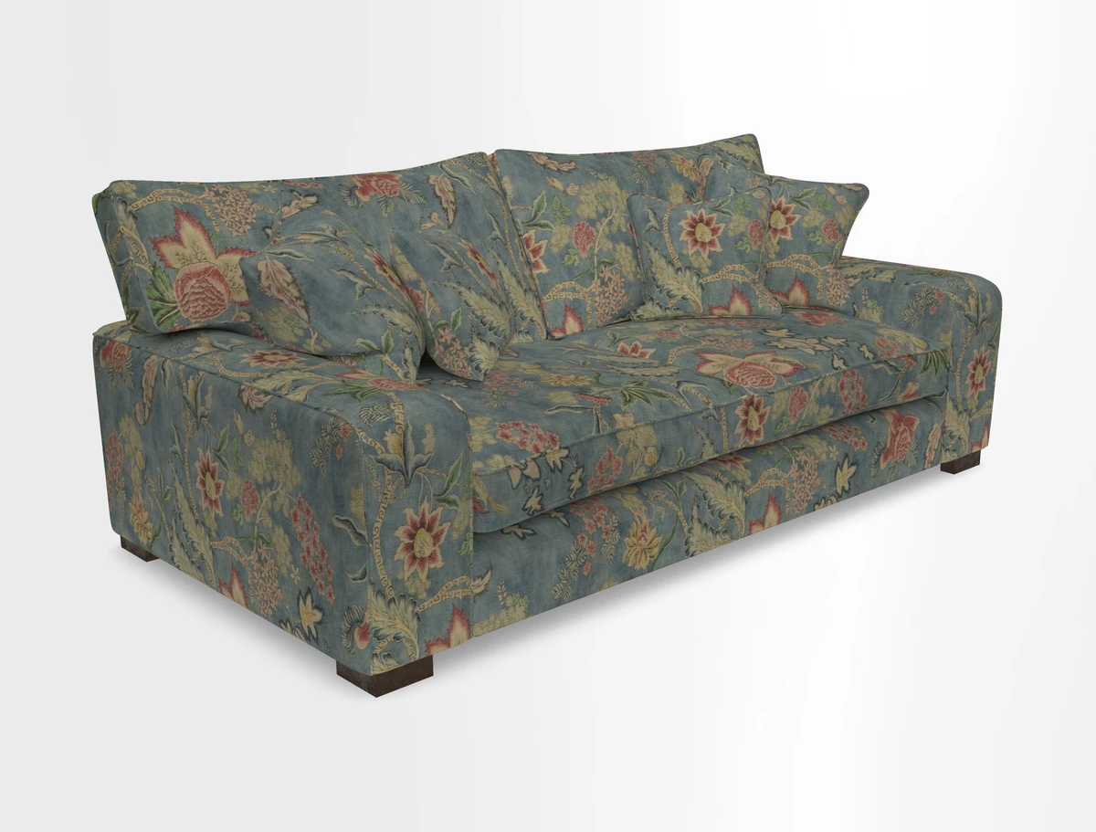 Richmond 3 Seater Sofa in Large Sussex Gingham Large Forest