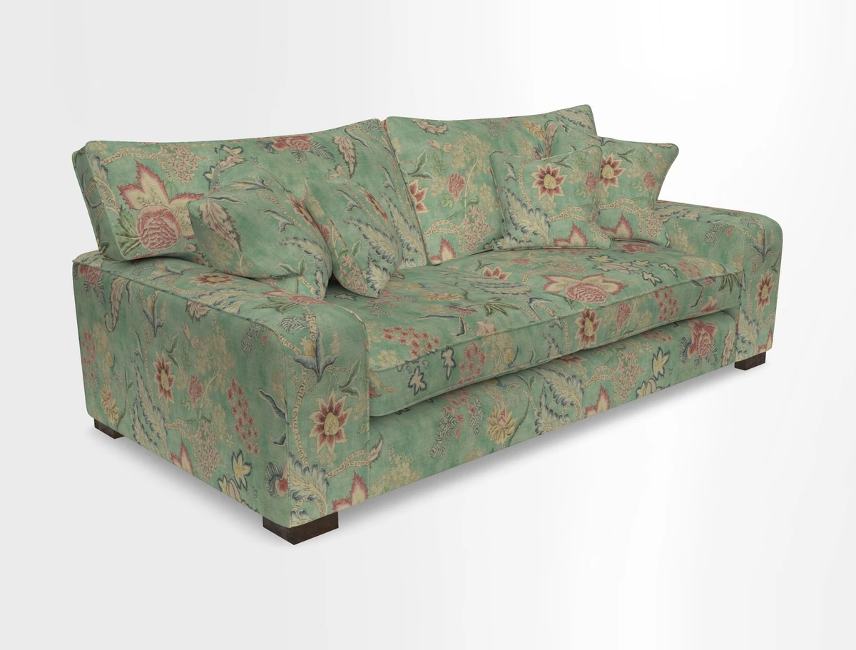 Richmond 3 Seater Sofa in Large Sussex Gingham Large Forest