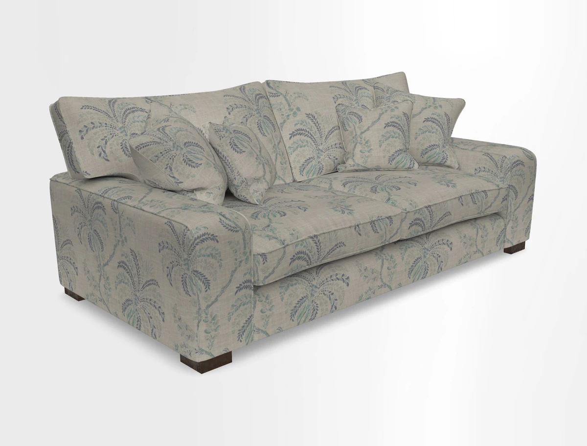 Richmond 3 Seater Sofa in Large Sussex Gingham Large Forest
