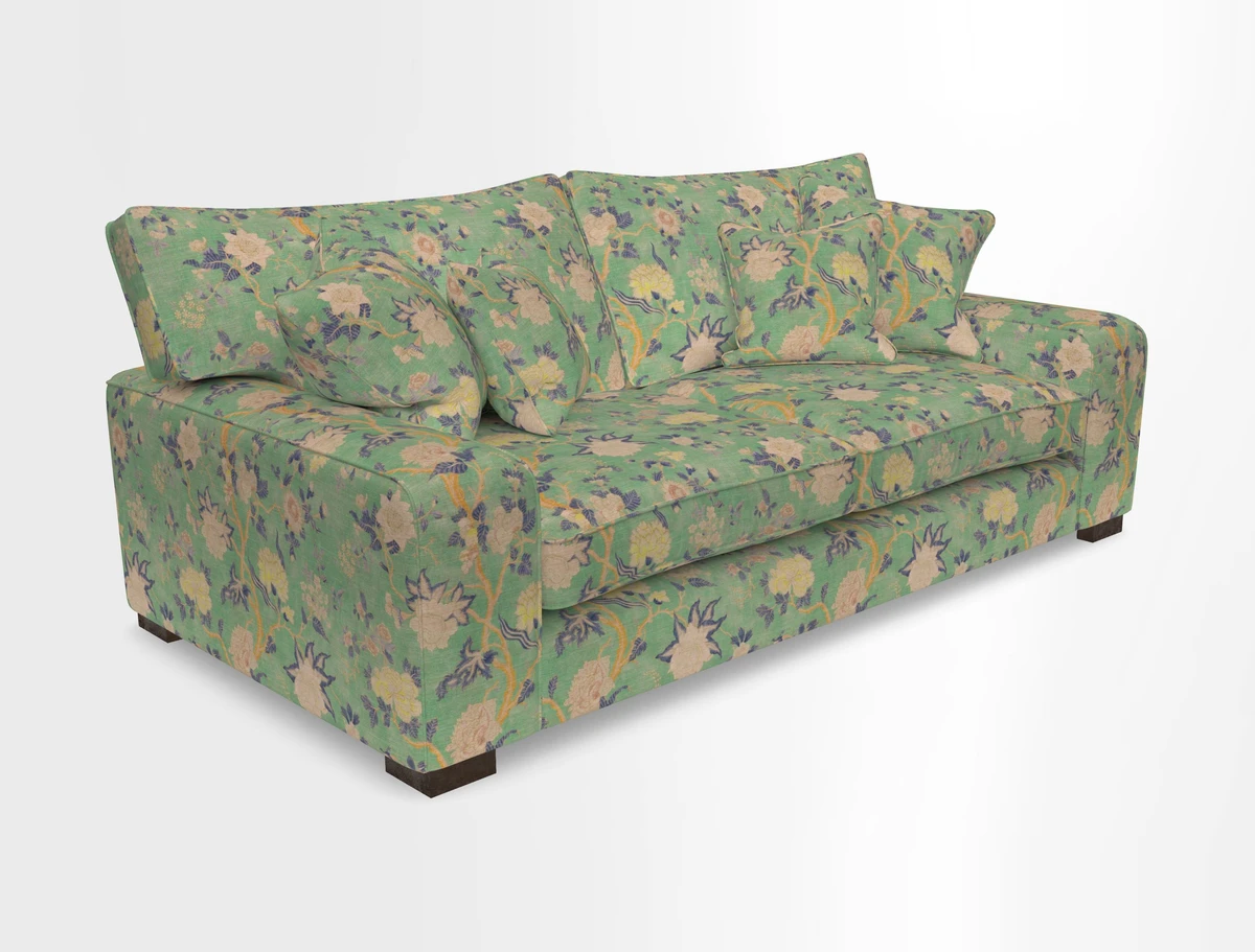 Richmond 3 Seater Sofa in Large Sussex Gingham Large Forest