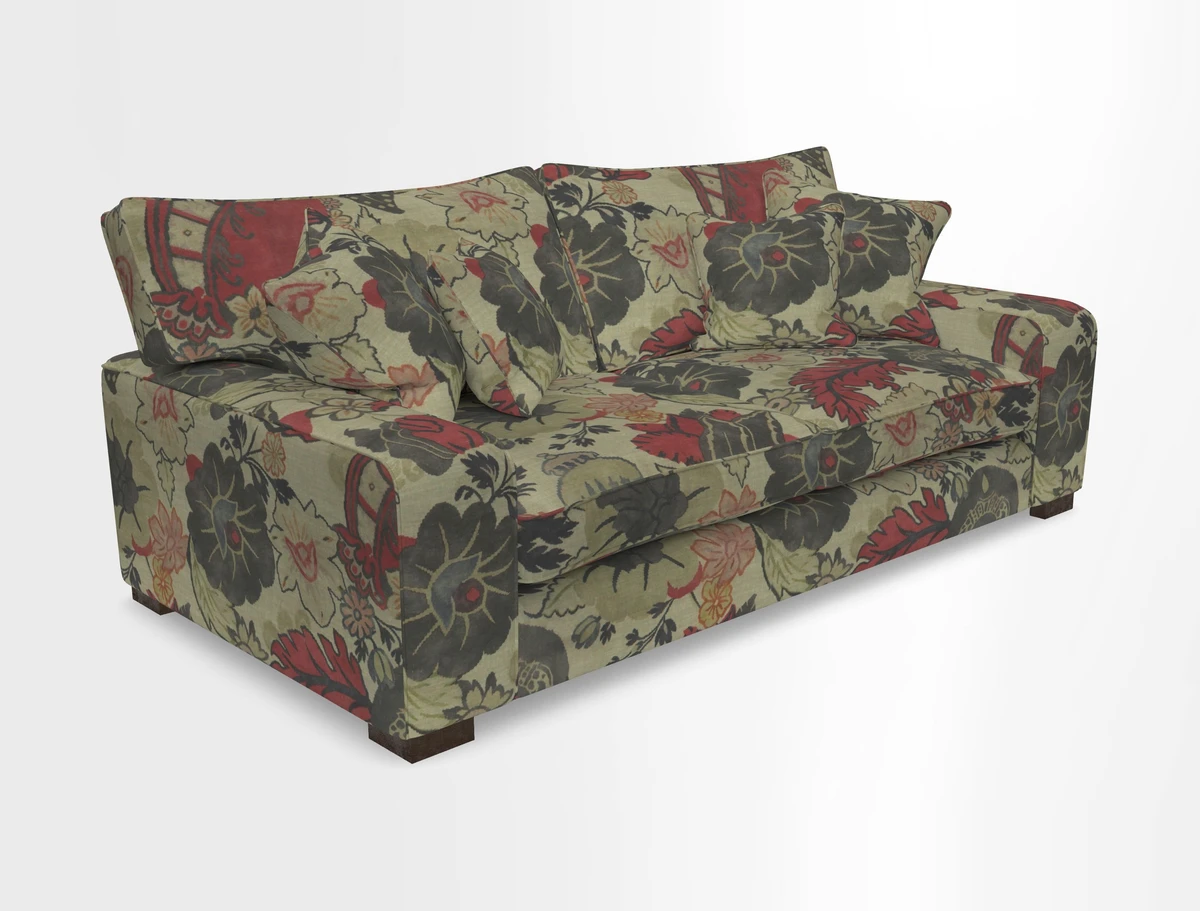 Richmond 3 Seater Sofa in Large Sussex Gingham Large Forest