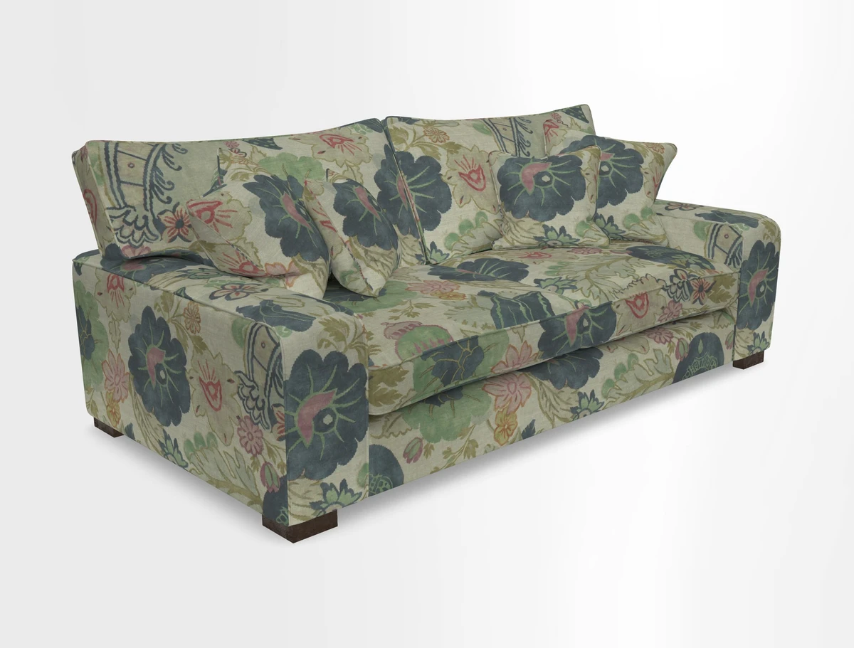 Richmond 3 Seater Sofa in Large Sussex Gingham Large Forest