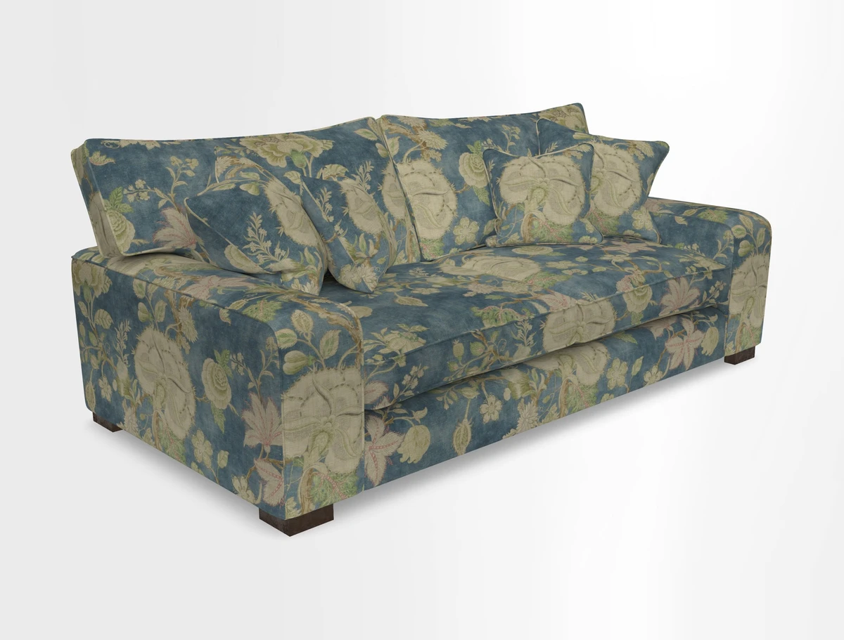 Richmond 3 Seater Sofa in Large Sussex Gingham Large Forest
