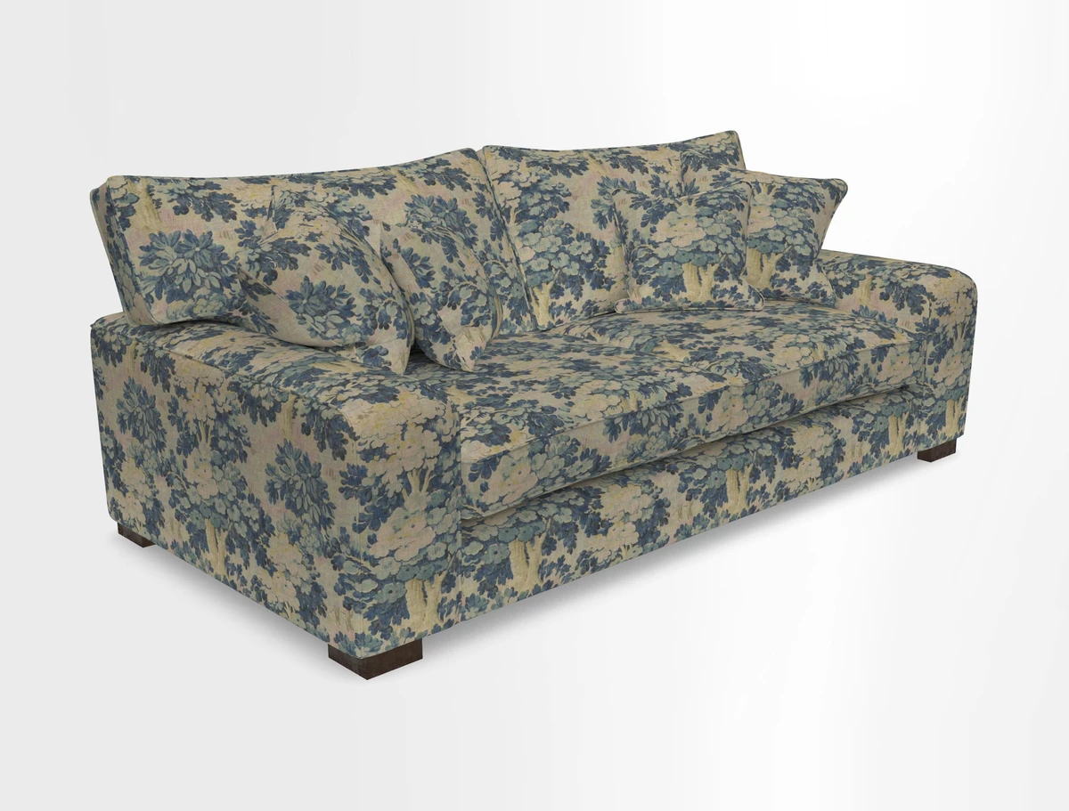 Richmond 3 Seater Sofa in Large Sussex Gingham Large Forest