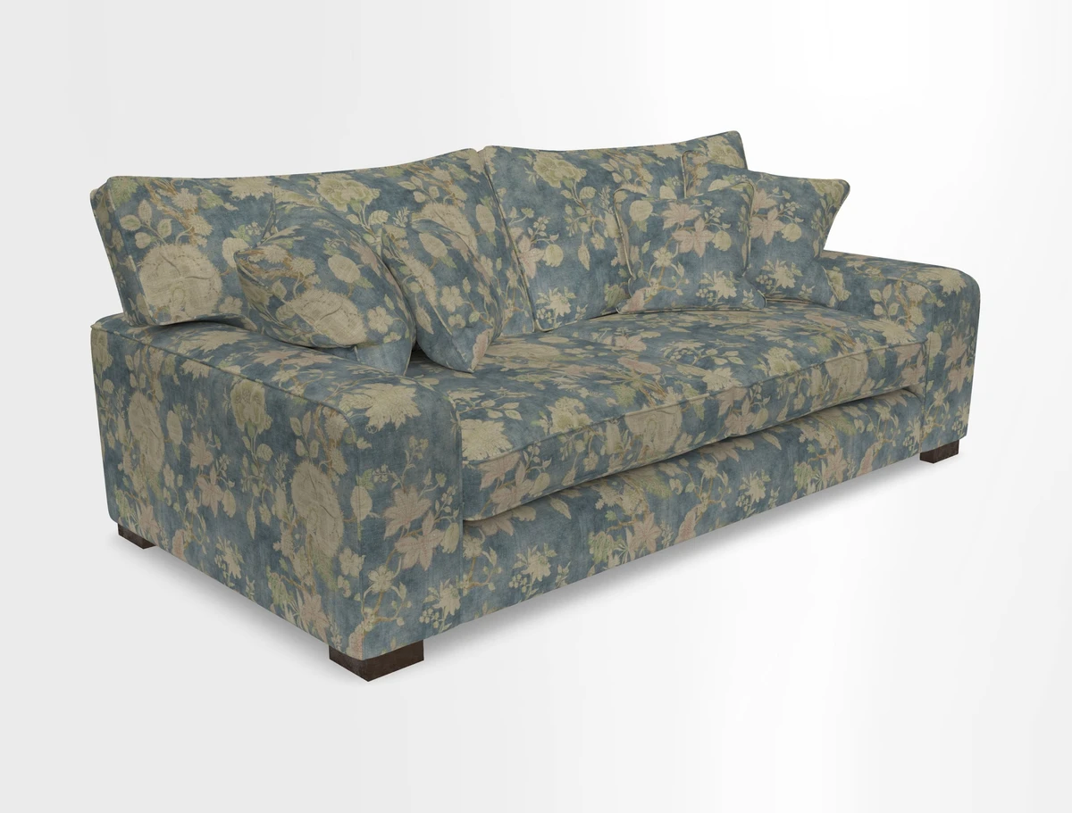 Richmond 3 Seater Sofa in Large Sussex Gingham Large Forest