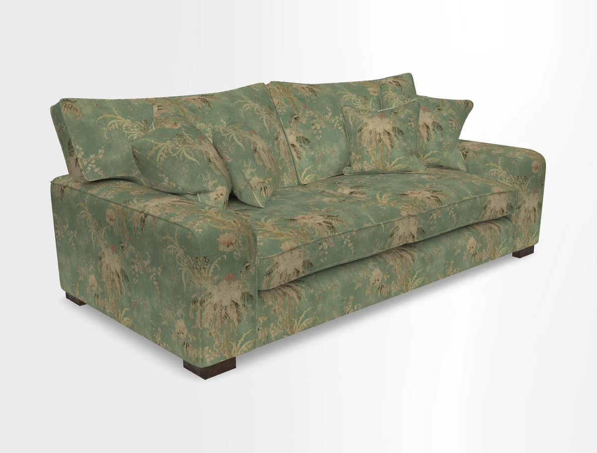 Richmond 3 Seater Sofa in Large Sussex Gingham Large Forest