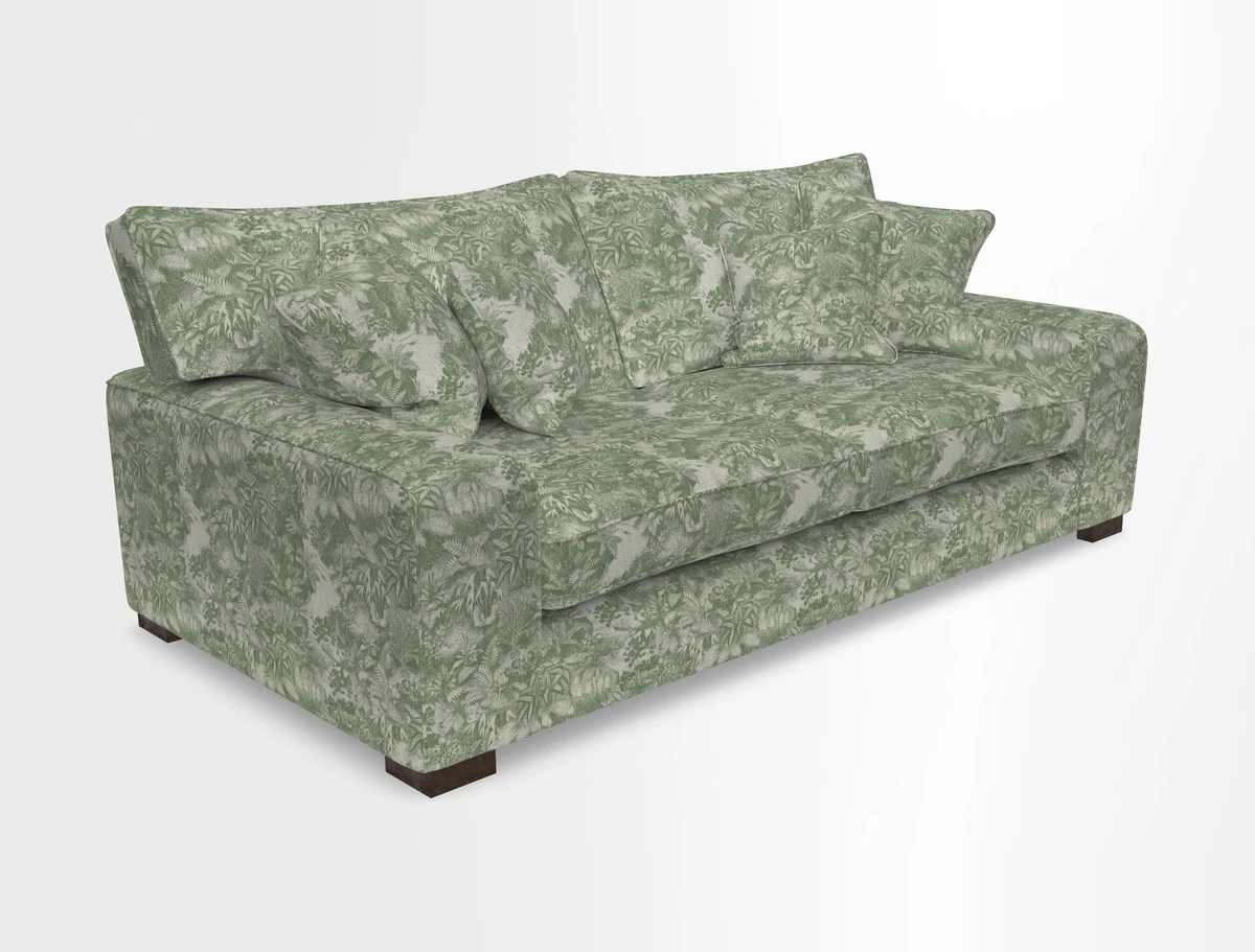 Richmond 3 Seater Sofa in Large Sussex Gingham Large Forest