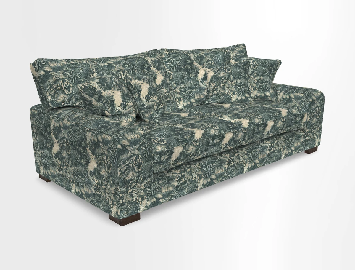 Richmond 3 Seater Sofa in Large Sussex Gingham Large Forest