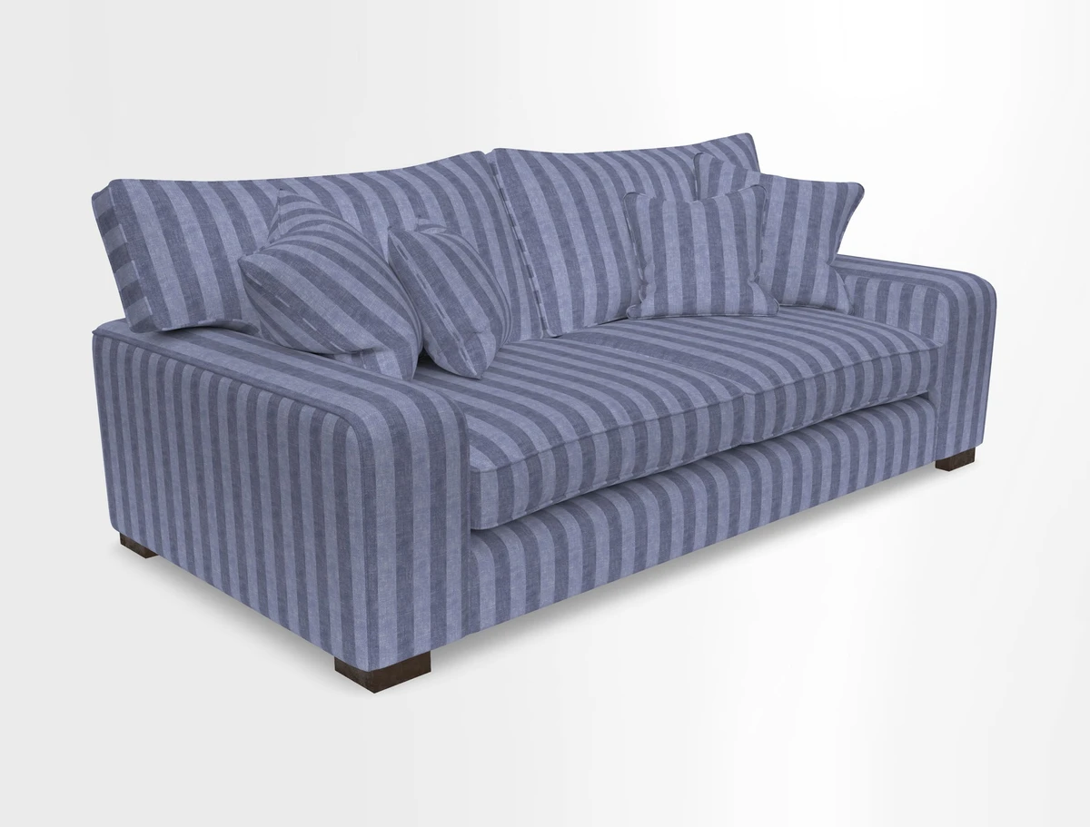 Richmond 3 Seater Sofa in Large Sussex Gingham Large Forest