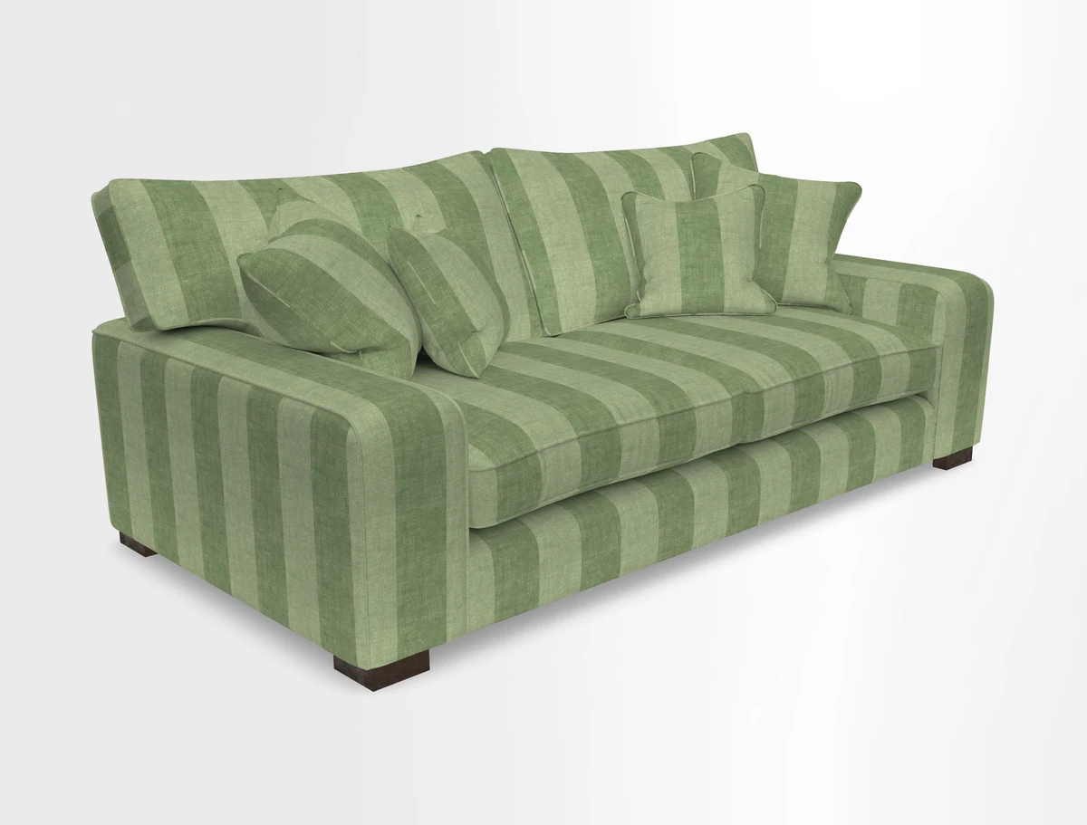 Richmond 3 Seater Sofa in Large Sussex Gingham Large Forest