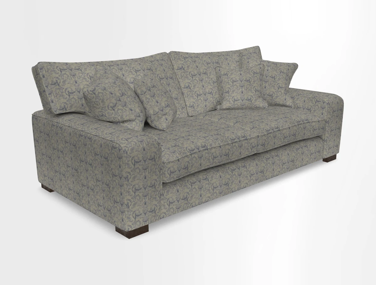 Richmond 3 Seater Sofa in Large Sussex Gingham Large Forest