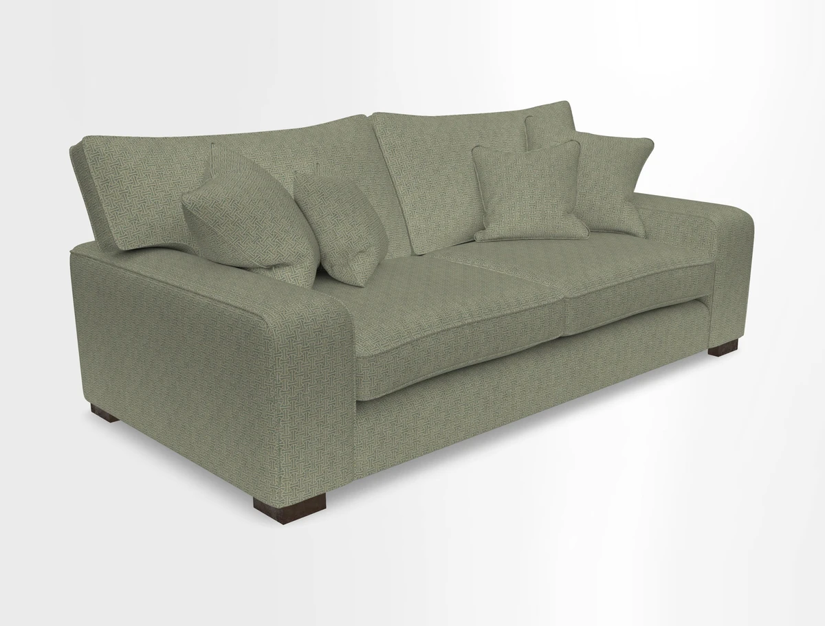 Richmond 3 Seater Sofa in Large Sussex Gingham Large Forest