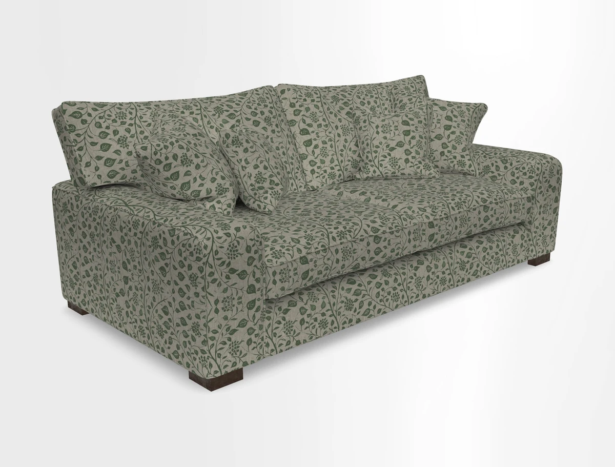 Richmond 3 Seater Sofa in Large Sussex Gingham Large Forest