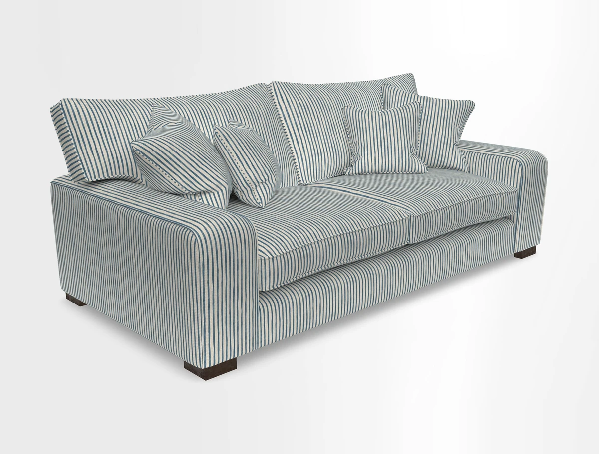 Richmond 3 Seater Sofa in Large Sussex Gingham Large Forest