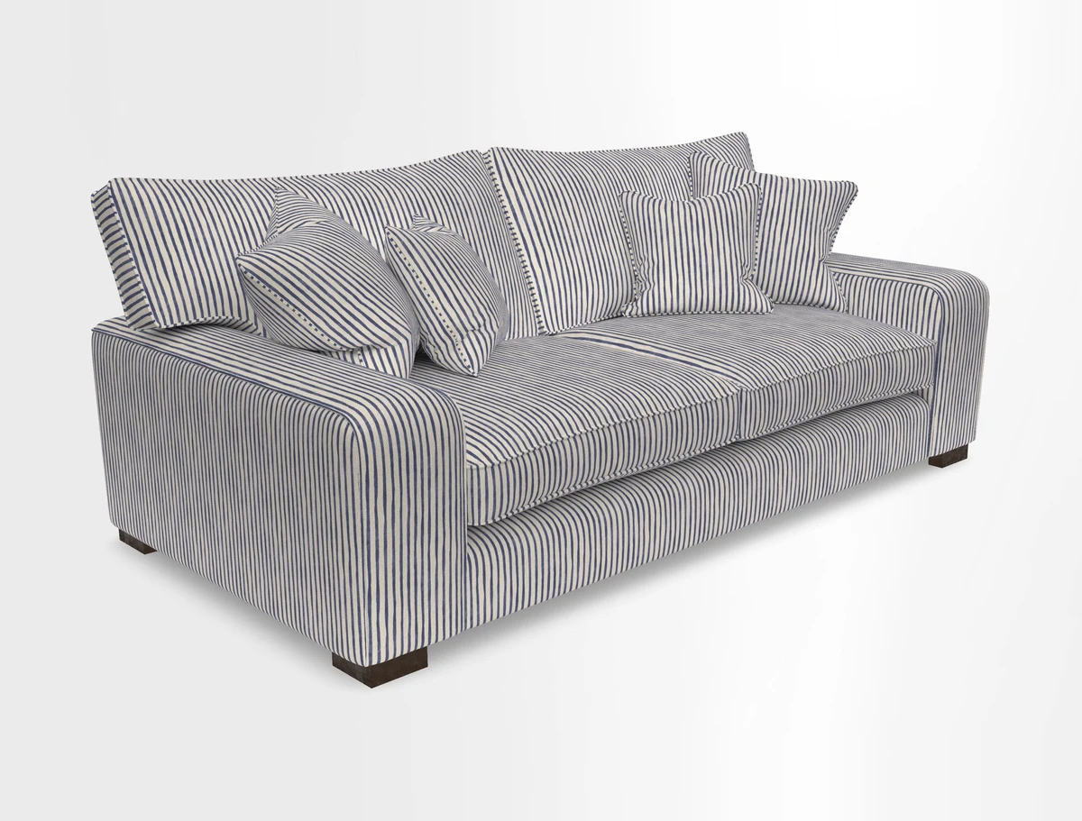 Richmond 3 Seater Sofa in Large Sussex Gingham Large Forest