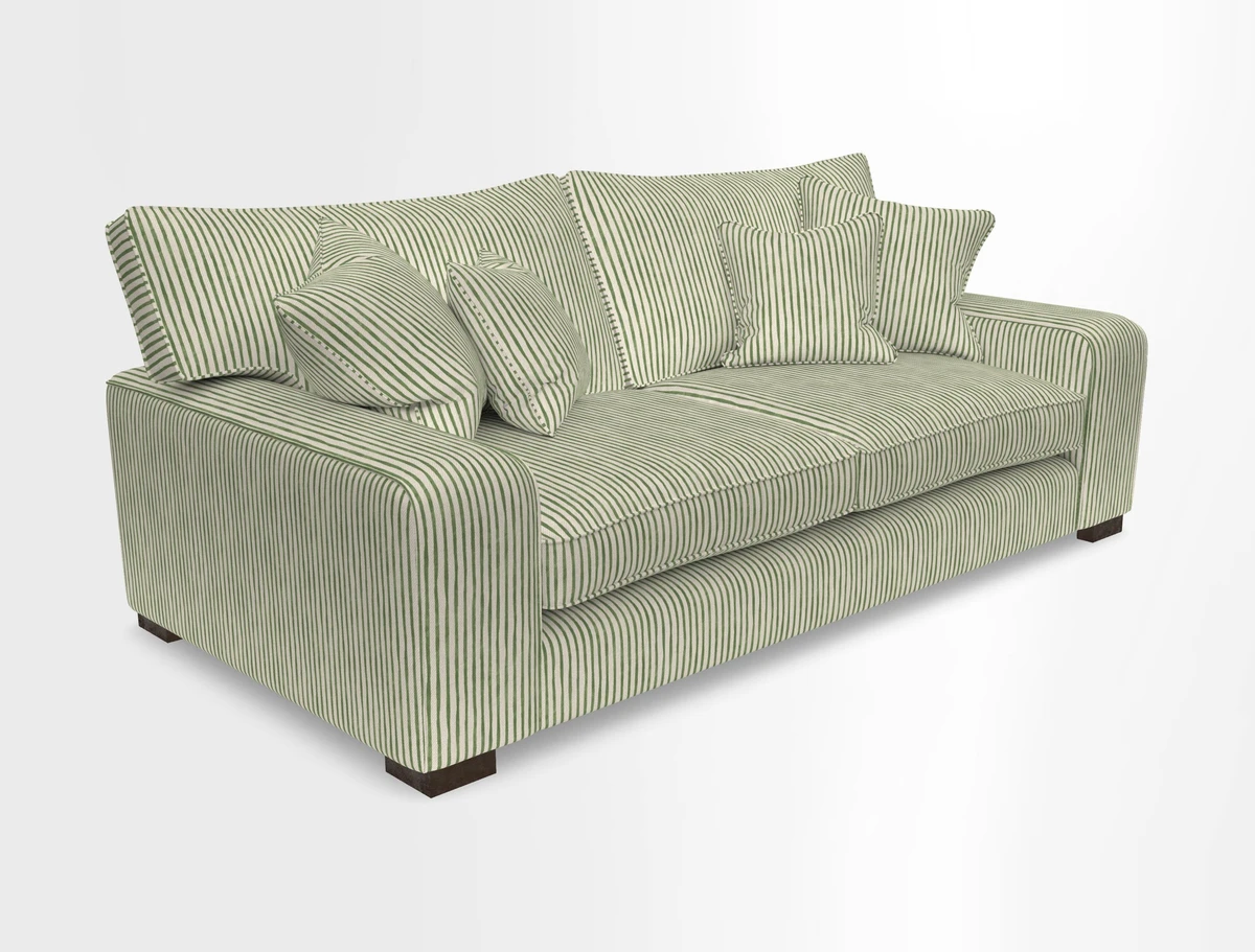 Richmond 3 Seater Sofa in Large Sussex Gingham Large Forest
