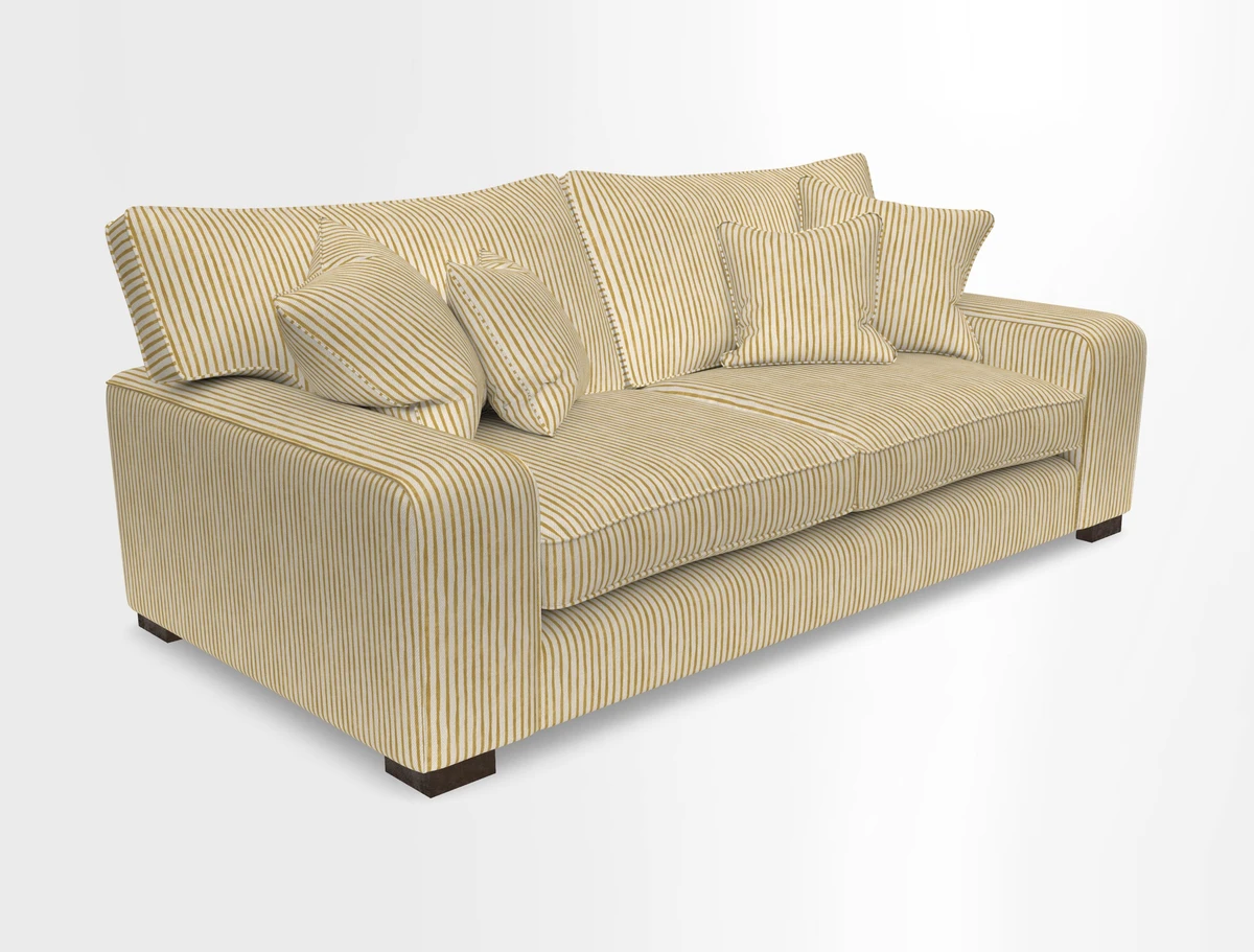 Richmond 3 Seater Sofa in Large Sussex Gingham Large Forest
