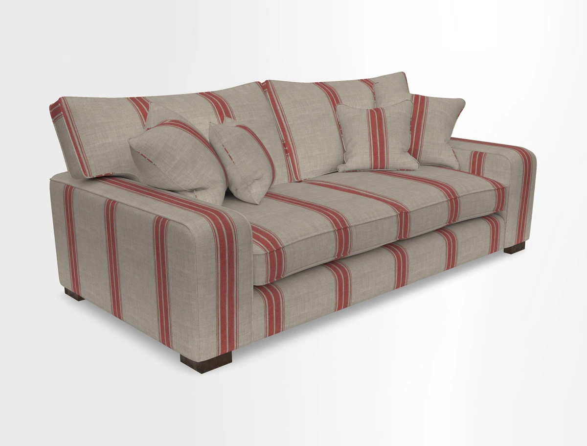 Richmond 3 Seater Sofa in Large Sussex Gingham Large Forest