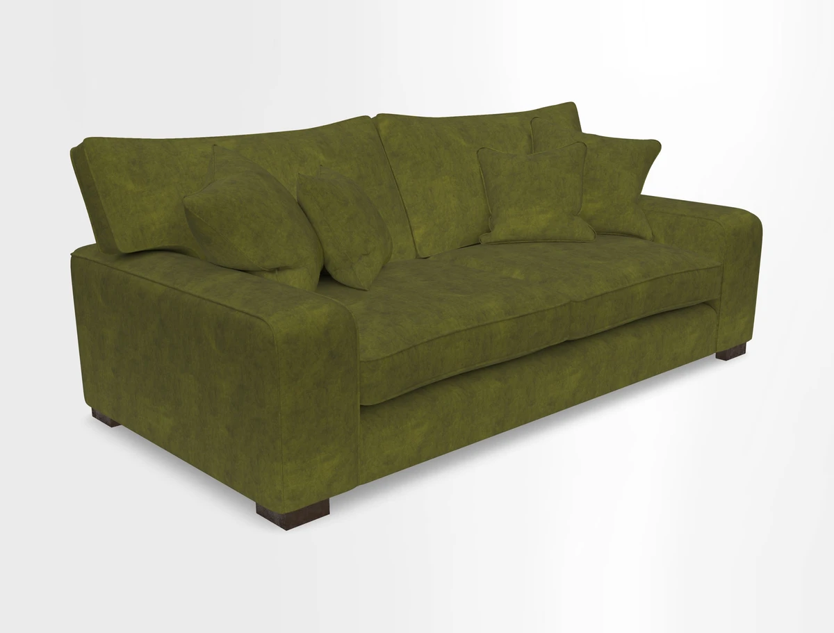 Richmond 3 Seater Sofa in Large Sussex Gingham Large Forest