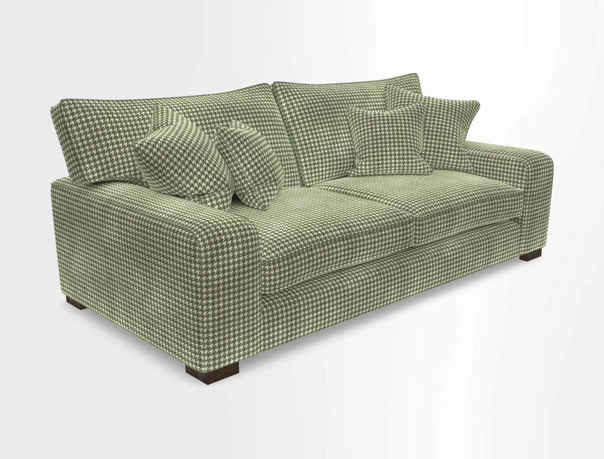 Richmond 3 Seater Sofa in Large Sussex Gingham Large Forest