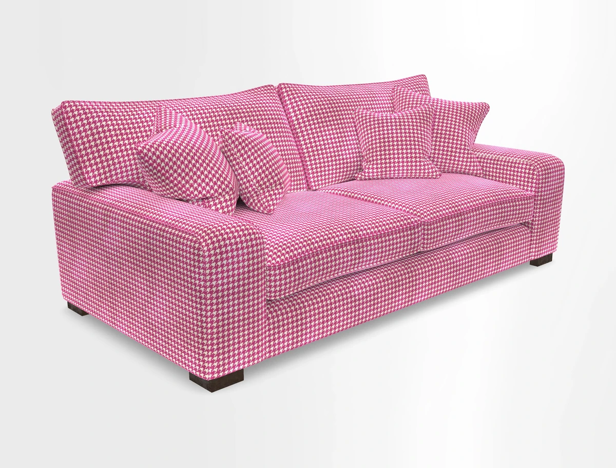 Richmond 3 Seater Sofa in Large Sussex Gingham Large Forest