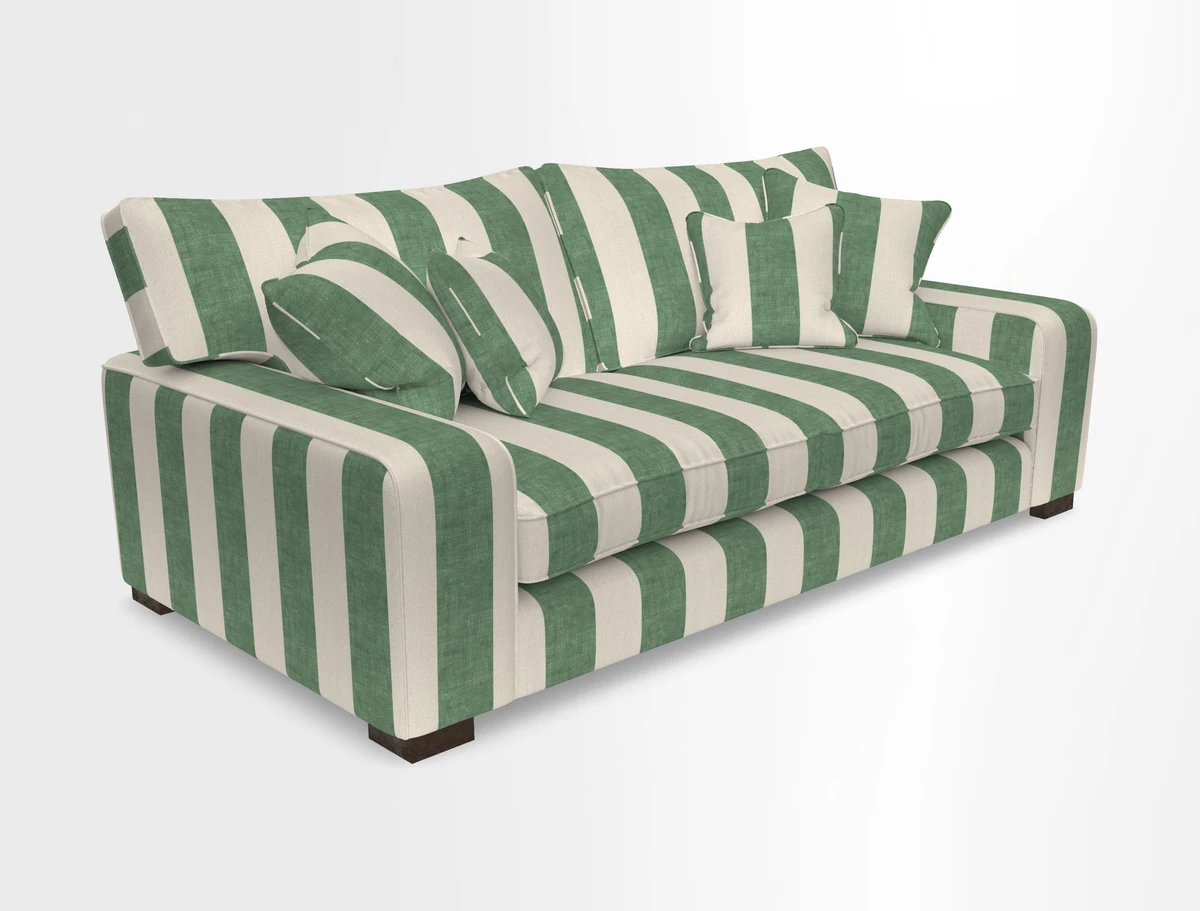 Richmond 3 Seater Sofa in Large Sussex Gingham Large Forest