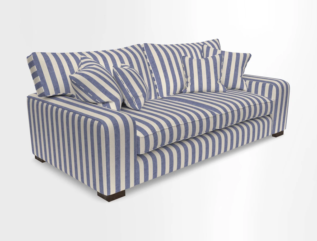 Richmond 3 Seater Sofa in Large Sussex Gingham Large Forest